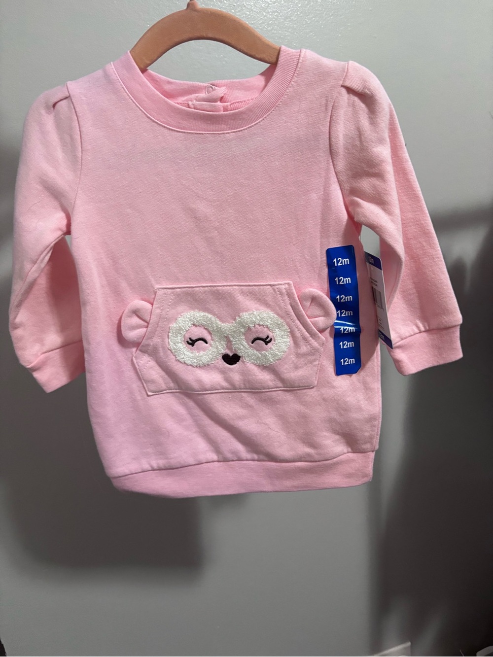 Koala Kids Pink Owl Pocket Pullover Sweatshirt